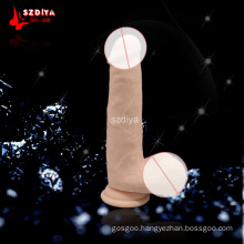 Wholesales Soft Silicone Artificial Penis Sex Toys with Balls (DYAST421B)